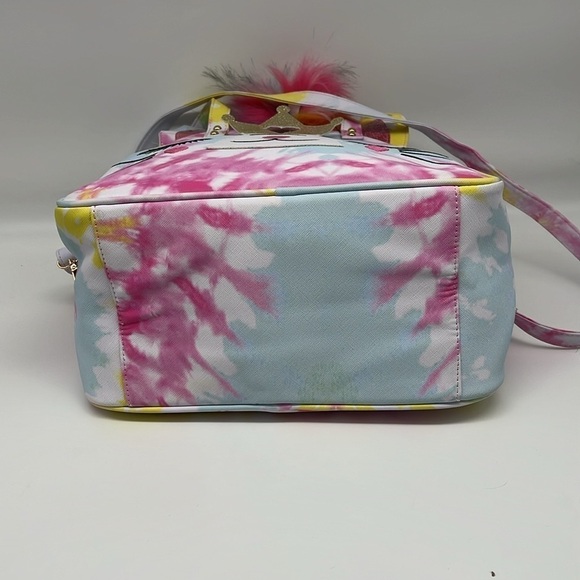 Under‎ One Sky Pastel Tie Dye Princess Unicorn with Poms Pointed Ears Purse Bag - Picture 6 of 10